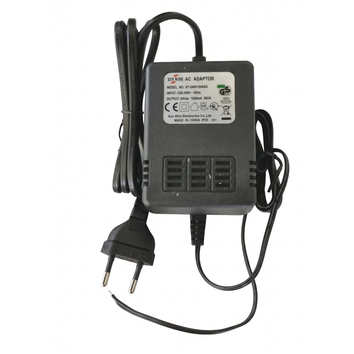 Universal 24 VAC Steckernetzteil 1,5 A (36 VA) für Magnetventile