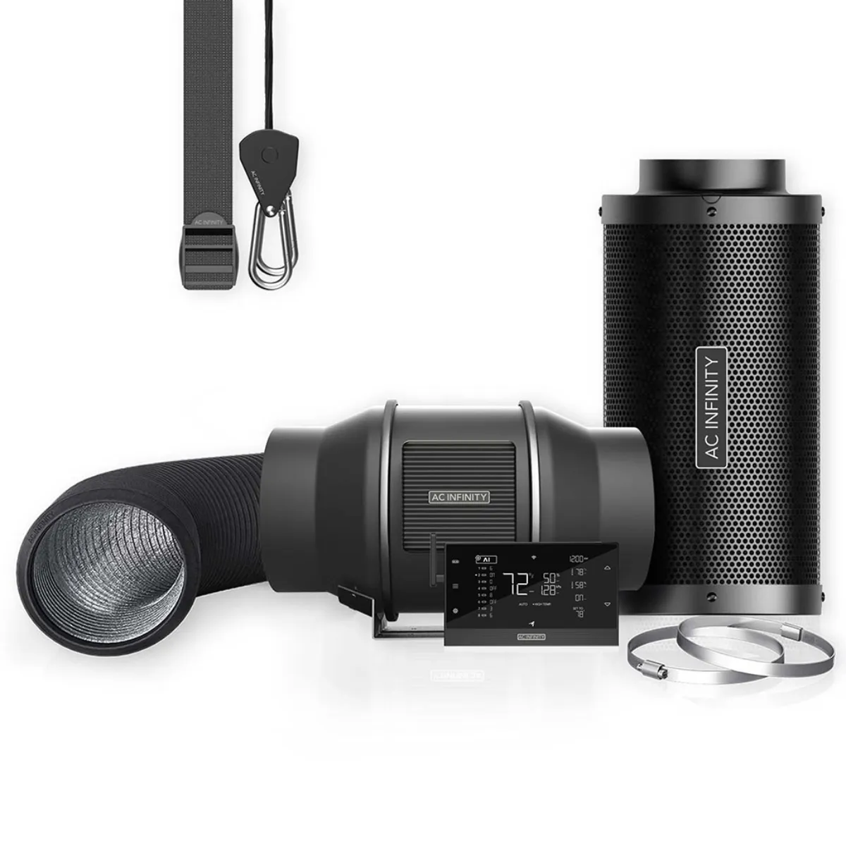 AC Infinity Luftfilter-Set PRO 150mm mit AI+ Controller
